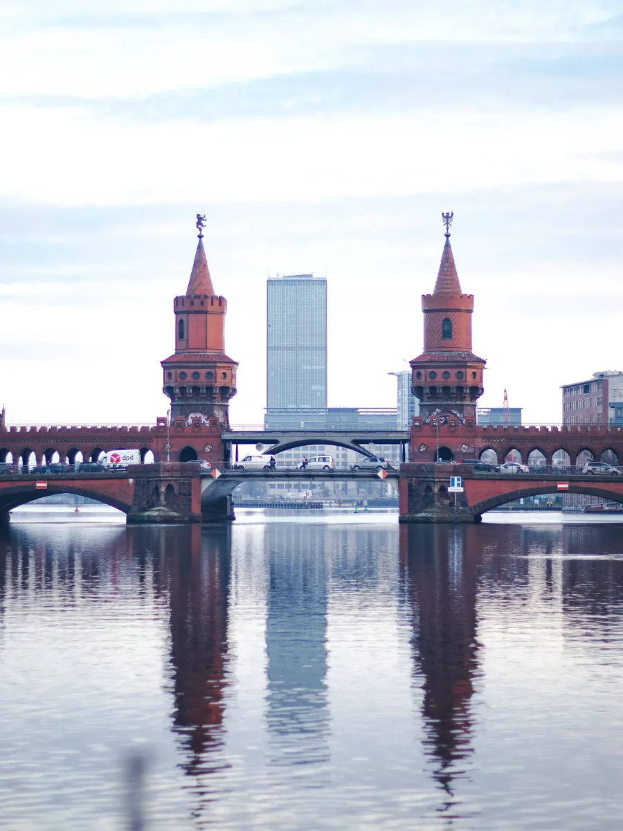 The Oberbaum Bridge over the River Spree in Berlin